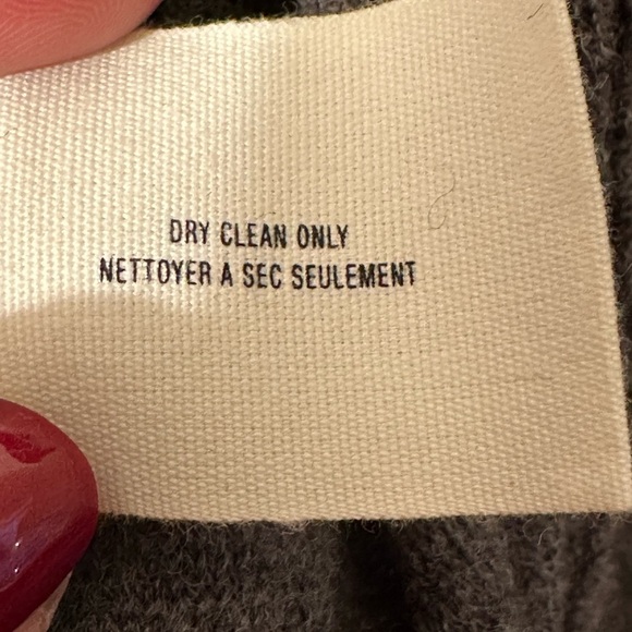 SPARROW Anthropologie Gray 100% Merino Wool XS Double Breasted Fit Flare Sweater - Picture 9 of 16